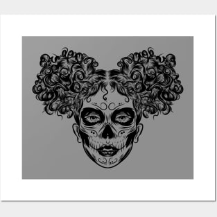 Skull Girl Posters and Art